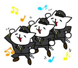 Cute cat conductor sticker #5280353