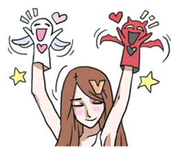 AsB - Gee (The Hand Doll Girl) sticker #5280700