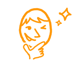 Expressive boy sticker #5280805