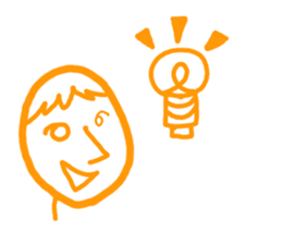 Expressive boy sticker #5280807