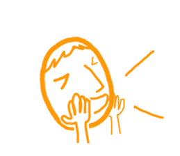 Expressive boy sticker #5280808