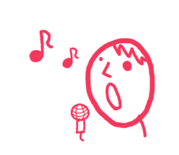 Expressive boy sticker #5280816