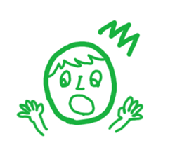 Expressive boy sticker #5280821