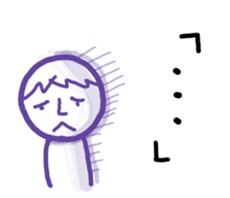 Expressive boy sticker #5280828