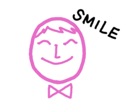 Expressive boy sticker #5280834