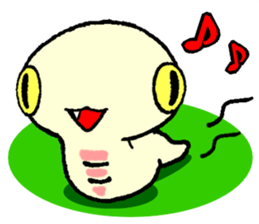 A white snake and golden snake sticker #5281402