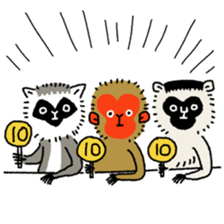 WOW!  Three Monkeys! sticker #5281668