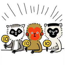 WOW! Three Monkeys! sticker #5281668