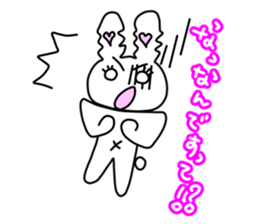 Funny Rabbit TAKO-USAGI. sticker #5282558