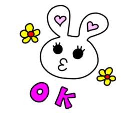 Funny Rabbit TAKO-USAGI. sticker #5282563