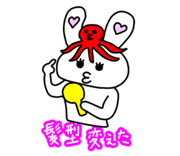 Funny Rabbit TAKO-USAGI. sticker #5282572