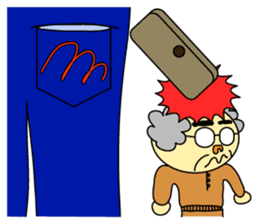 Palm-sized old guys sticker #5282665