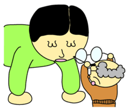 Palm-sized old guys sticker #5282669