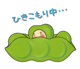 Natto san and edamame Mr. sticker #5283726