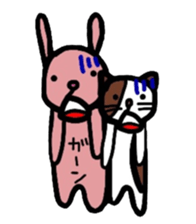 A sheep and cat and rabbit sticker #5284246