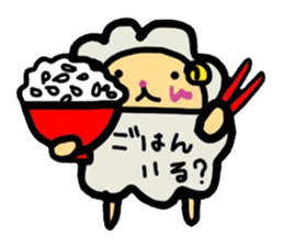 A sheep and cat and rabbit sticker #5284255