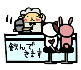 A sheep and cat and rabbit sticker #5284257