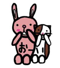 A sheep and cat and rabbit sticker #5284262