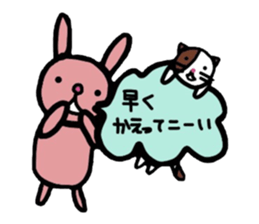 A sheep and cat and rabbit sticker #5284263