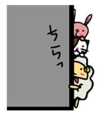 A sheep and cat and rabbit sticker #5284264