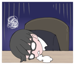 shachiku and Mr. Aoki sticker #5284399