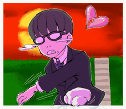 shachiku and Mr. Aoki sticker #5284423