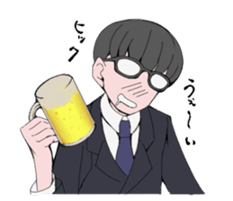 shachiku and Mr. Aoki sticker #5284433