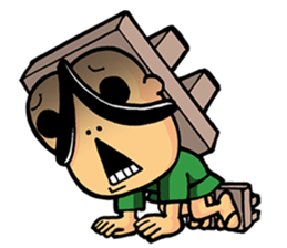 slippar kun's world sticker #5284826