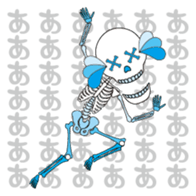 Negative skulls sticker #5285174