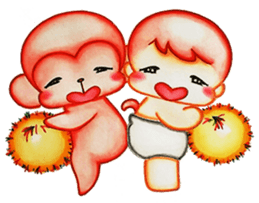 Q baby (Pipi monkey) sticker #5286888