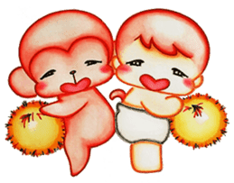 Q baby (Pipi monkey) sticker #5286888