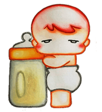 Q baby (Pipi monkey) sticker #5286891