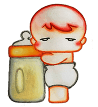 Q baby (Pipi monkey) sticker #5286891