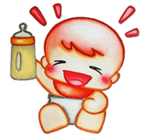 Q baby (Pipi monkey) sticker #5286895