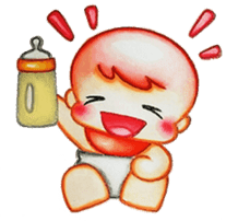 Q baby (Pipi monkey) sticker #5286895