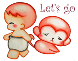 Q baby (Pipi monkey) sticker #5286897