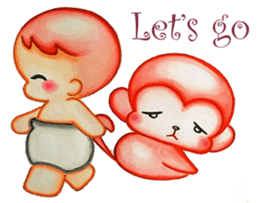 Q baby (Pipi monkey) sticker #5286897
