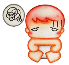 Q baby (Pipi monkey) sticker #5286899