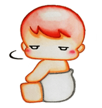 Q baby (Pipi monkey) sticker #5286903