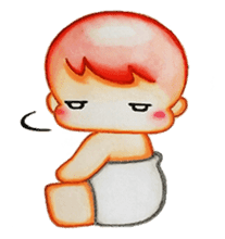 Q baby (Pipi monkey) sticker #5286903