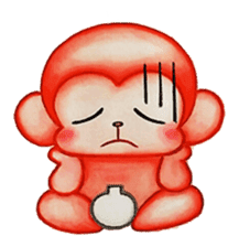 Q baby (Pipi monkey) sticker #5286917