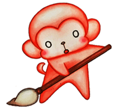 Q baby (Pipi monkey) sticker #5286919