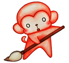 Q baby (Pipi monkey) sticker #5286919