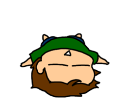 Single-edged eyelids "Niou-san" 4 sticker #5287092