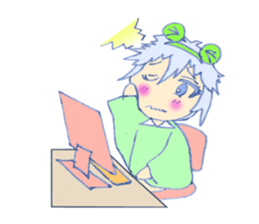 Cute frog girl everyday and makeover sticker #5288325