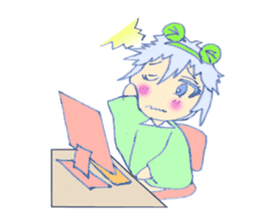 Cute frog girl everyday and makeover sticker #5288325