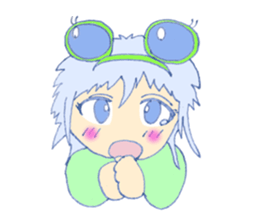 Cute frog girl everyday and makeover sticker #5288326