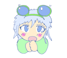 Cute frog girl everyday and makeover sticker #5288326