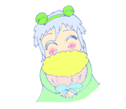 Cute frog girl everyday and makeover sticker #5288328