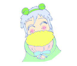 Cute frog girl everyday and makeover sticker #5288328